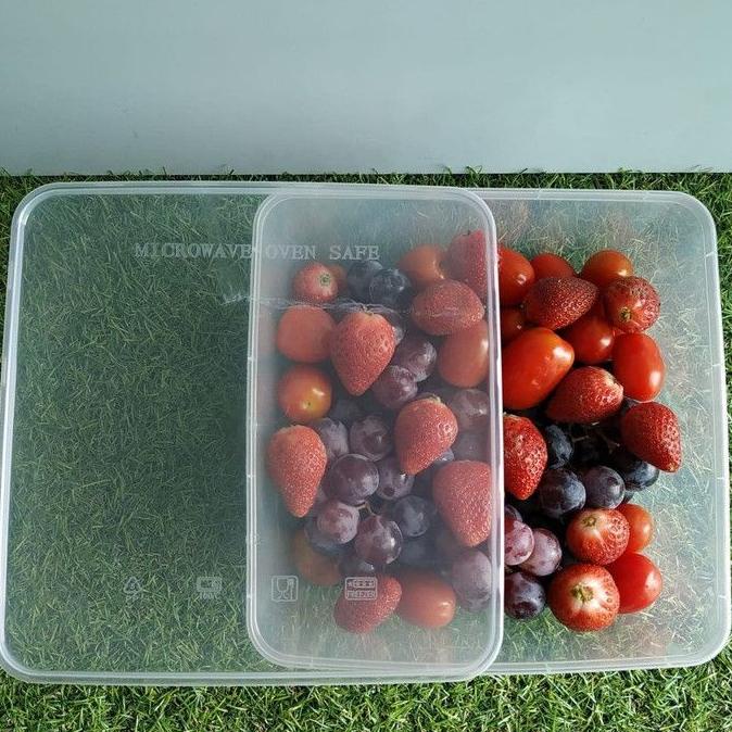 Terlaris Thinwall Dm Sq 2 Ml + Tutup / Kotak Makan / Lunch Box 2 Ml