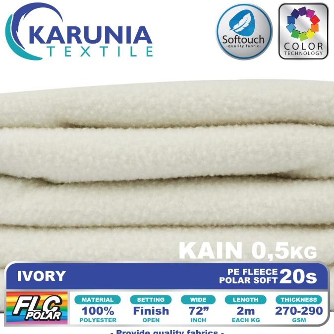 ___] Kain Polar Fleece 20s | Ivory | Karunia Textile