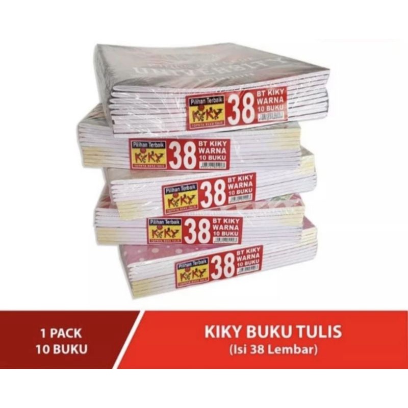 

Buku Tulis Kiky 38 lembar (1Pack isi 10 Buku)