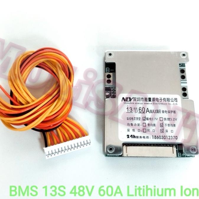 BMS 13s 48v 60a lithium battery