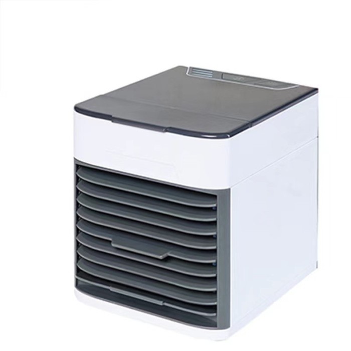 Ac Mini Air Cooler Portable Kipas Angin Pendingin Ruangan Kamar Led