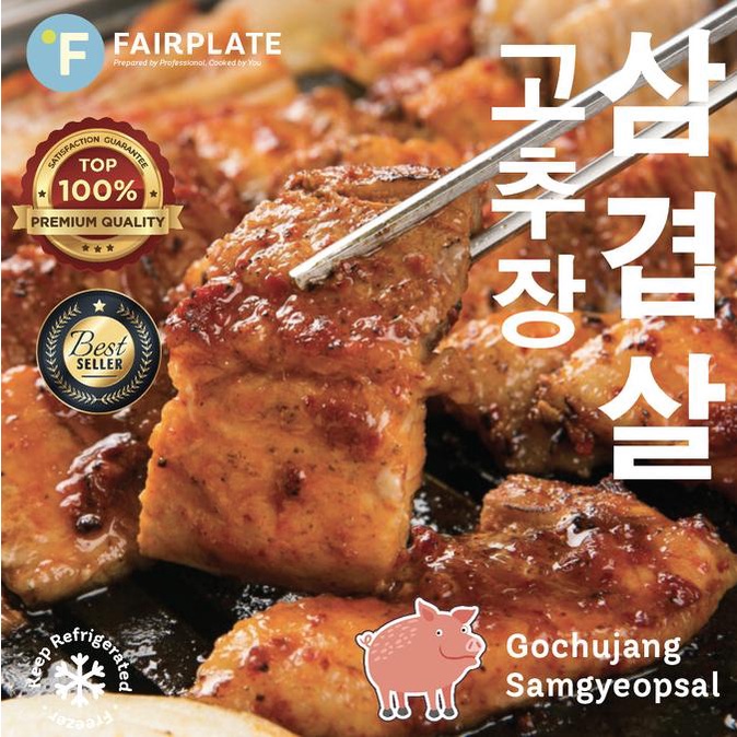 

Gochujang Samgyeopsal/Spicy Pork Belly/Korean BBQ/Frozen Ready to Cook