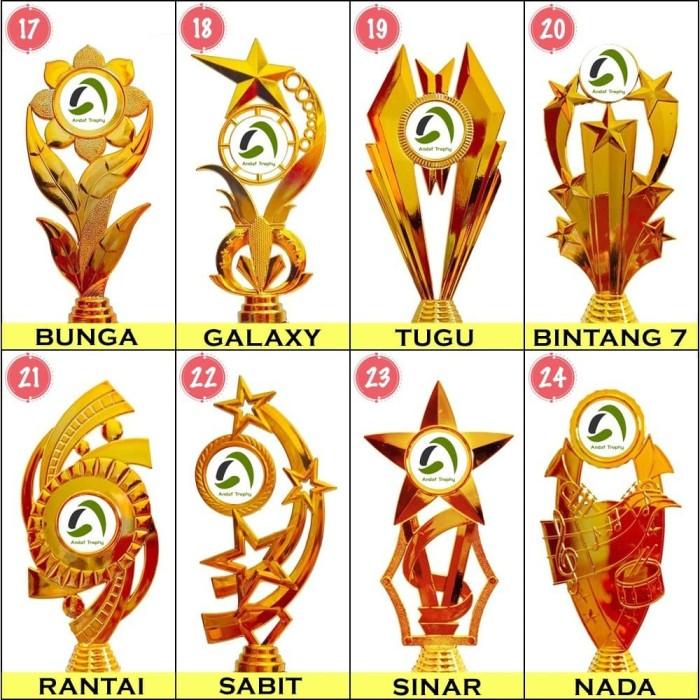 Piala / Trophy Murah Kaki 2 Kristal Perisai Marmer