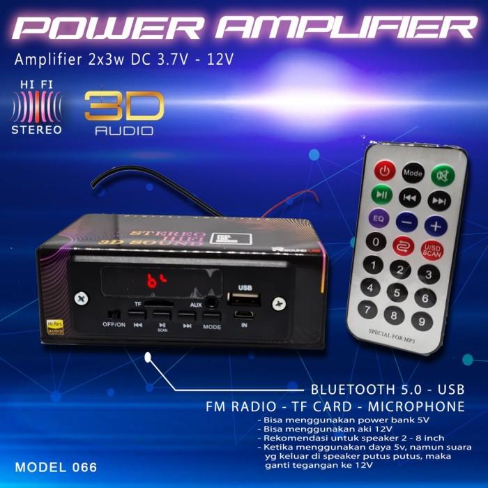 Power Ampli Amplifier Bluetooth Usb Fm Radio 066