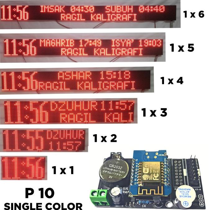Kontroler JWS P10- Kontroler Jam Sholat Digital P10 RUNING TEKS
