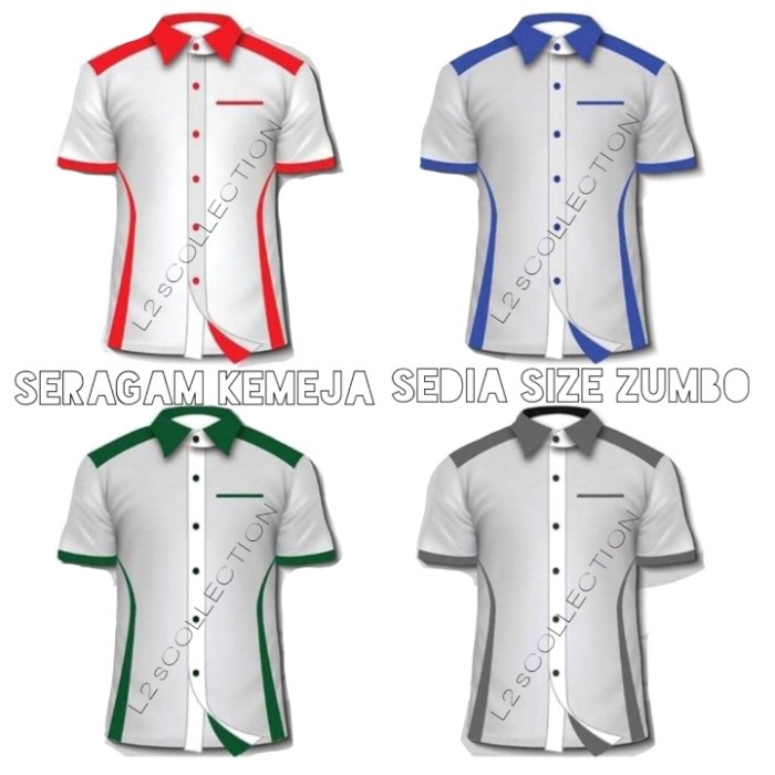 Best Seller Baju Seragam Kerja Kemeja Kerta Seragam Karyawan Seragam Ob Pt