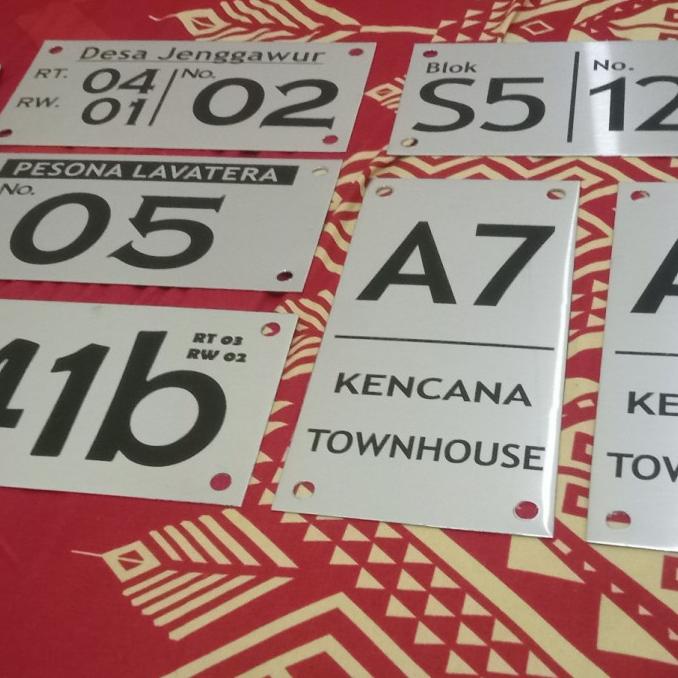 nomor rumah stainless steel / Stainless / papan nomor rumah Stainless