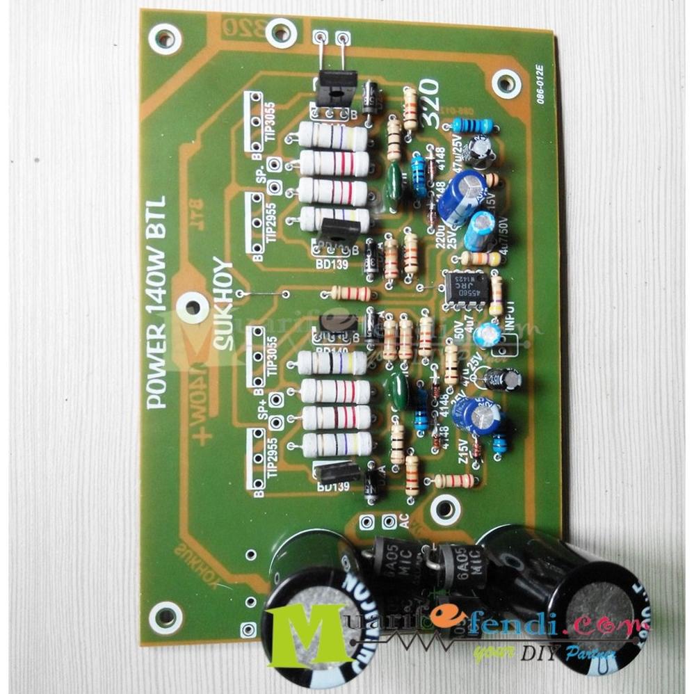 SEN435 KIT DRIVER Power Amplifier BTL 140Watt plus Power supply SUKHOY 320 ++