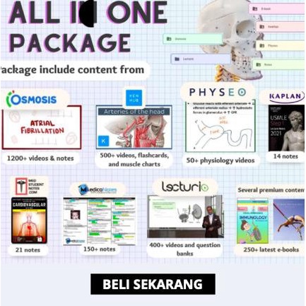 Rangkuman Belajar Kedokteran Osmosis Prime, Lecturio, dll