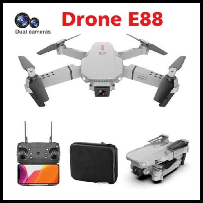 DRONE KAMERA E88 PRO RC DRONE E88 4K DUAL CAMERA MINI DRONE ORIGINAL