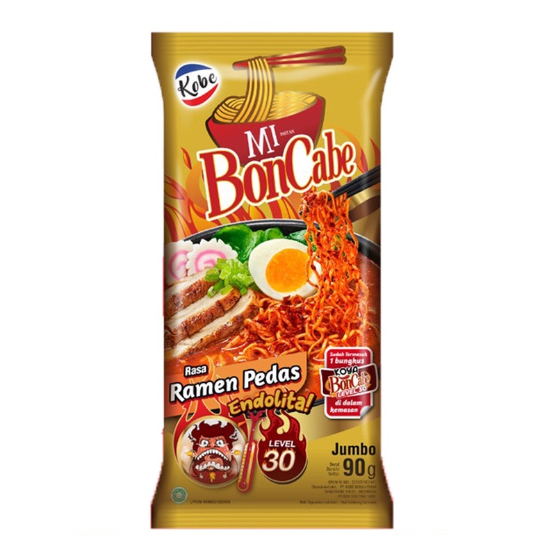 

Kobe Mi BonCabe Level 30 Rasa Ramen Pedas 90 g