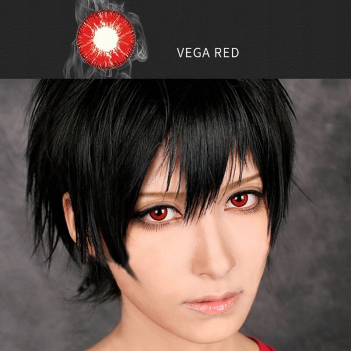 Best Seller Rcs - Softlens Cosplay Halloween Merah Minus Vega Red