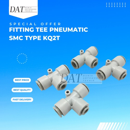 KQ2T 08-00 Fitting Tee Slip Lock Selang 8mm x 8mm x 8mm SMC