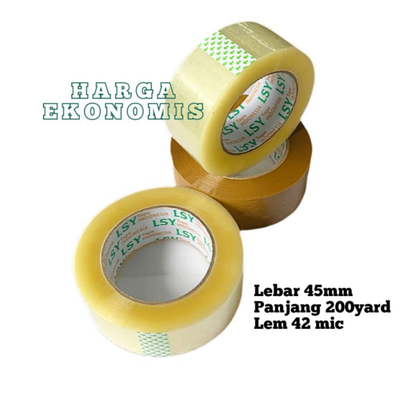 

lakban bening - cokelat ekonomis LSY TAPE 45mm x 200yard ( CHO )