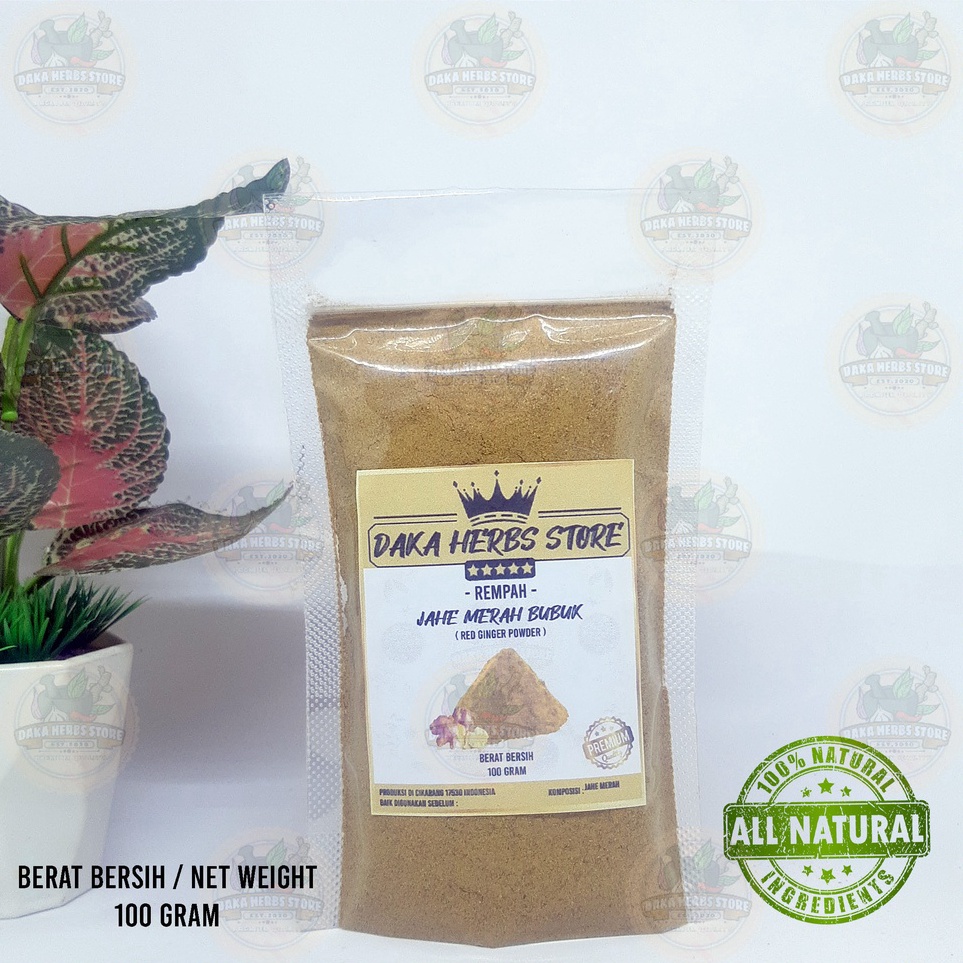 

Ready☊ MSQHU Jahe merah bubuk murni tanpa campuran (100 gram) A85 ➟Baru