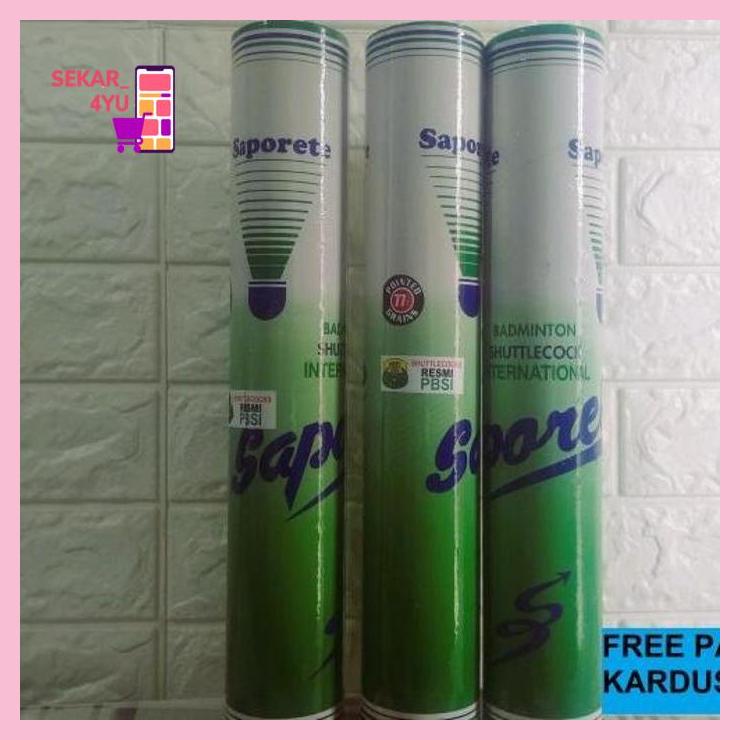 Shuttlecock Badminton Kok Bulutangkis Saporete Hijau sekar_4yu