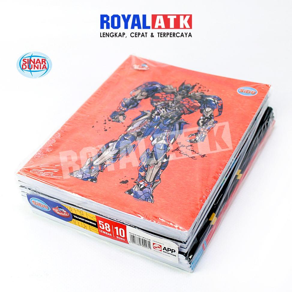 

8.8 Buku Tulis Sidu / Sinar Dunia 58 Lembar Motif Campur Pack (Isi 10 Buku) Grosir !!