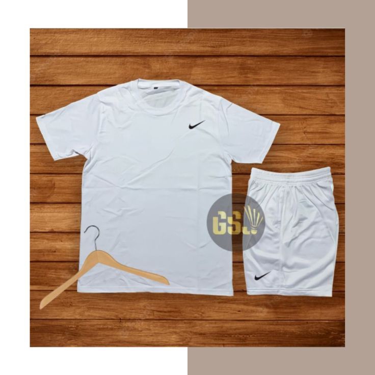 ✺Best Product AZZVN Setelan kaos celana putih baju pria putih celana putih tes masuk tni polri t-shi