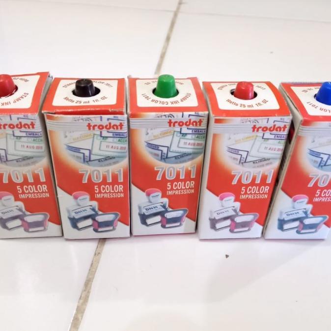 

=====] Tinta stempel TRODAT 7011 ORIGINAL MERAH,BIRU,HITAM,HIJAU 25ml