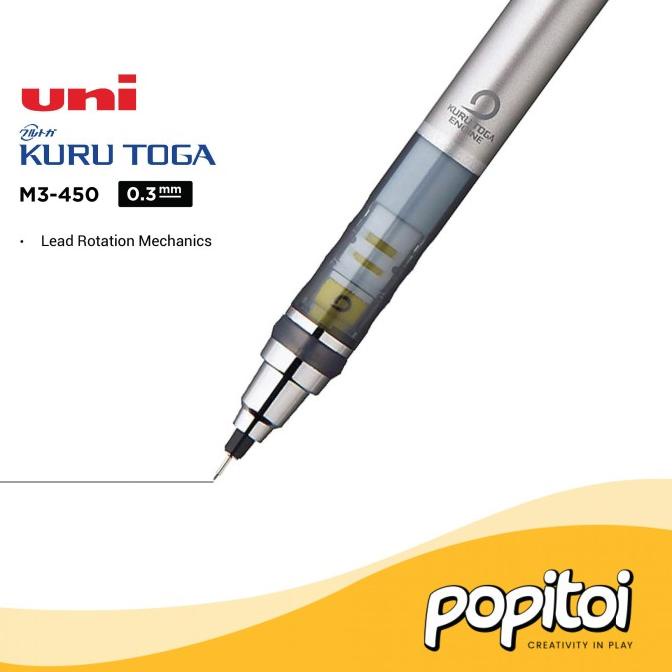 

] UNI Kuru Toga M3-450 Mechanical Pencil 0.3 mm Pensil Mekanik