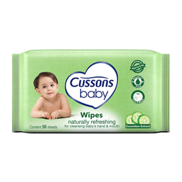 

CUSSONS BABY WIPES NATURAL REFRSH 45 SHEETS - TISU BASAH