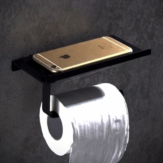Termurah Tempat Tissue Tisu Toilet Hp Kotak Holder Tissu Gulung - Hitam