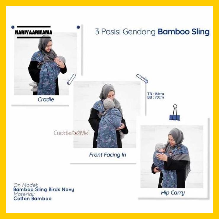 [New]Cuddlle Me Ring Sling Bamboo Polos Gendongan Ring sling Cuddle Me nariyaaritama