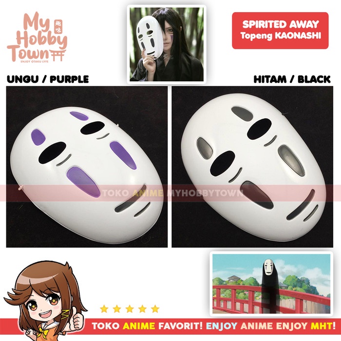 Topeng Anime Spirited Away Kaonashi No Face Mask Cosplay