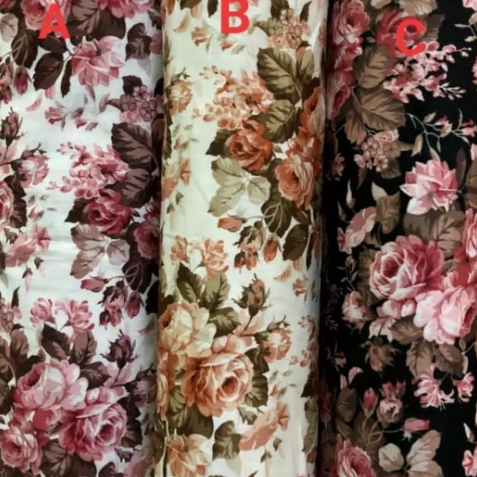 Model Baru kain katun jepang motif bunga/bahan katun jepang by tokai senko/kain katun meteran/harga 