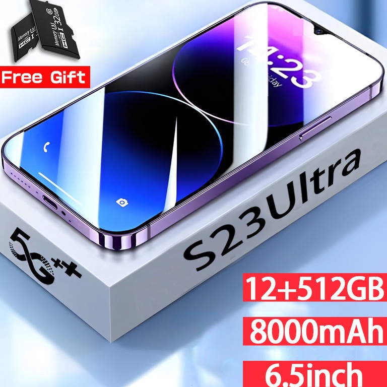 Termurah [Hadiah gratis-sd card]2023 Upgrade Baru Handphone  S23 Ultra 6.5Inci Hp Smartphone RAM 12G