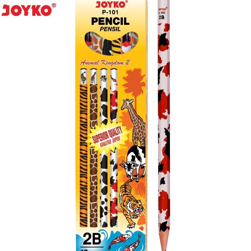 

【MEGA SALE】 Pensil 2B P101 Animal Joyko (12pcs)