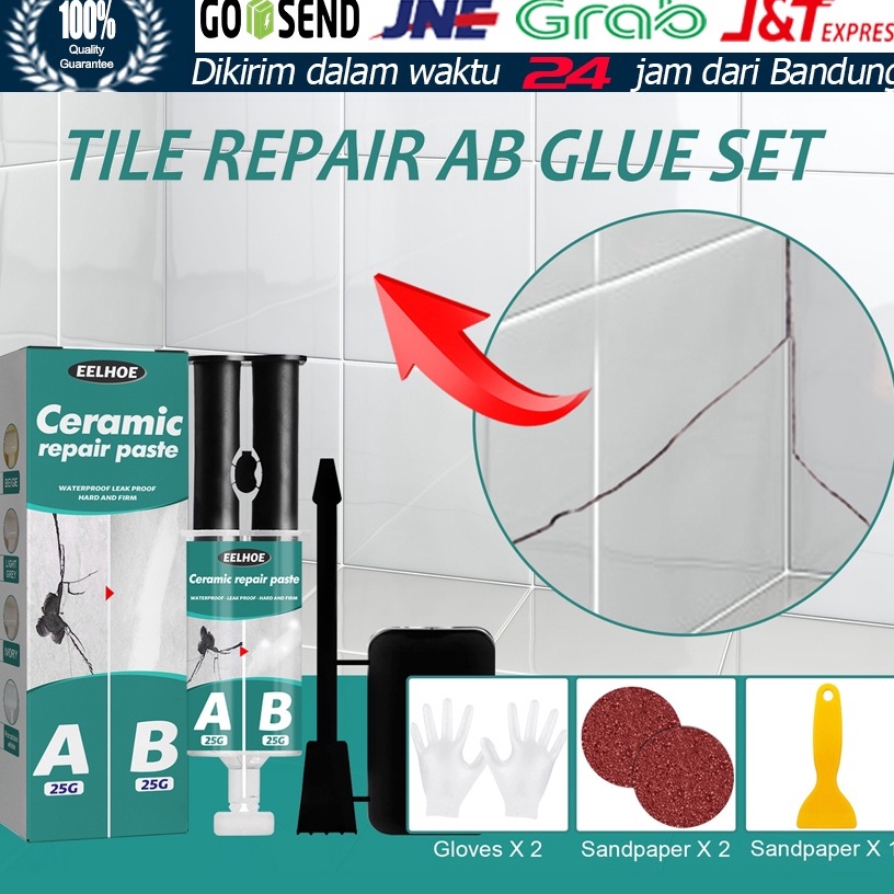 

Terupdate Tile Repair AB Lem Set Retak Repair Agent Perekat Keramik Porselen Putih Set 81