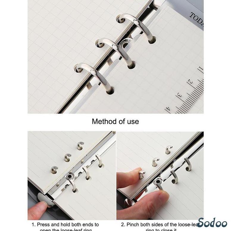 

Murah A6/A5 Clear Soft Pvc Notebook Binder Cover Planner 6-Ring Loose-Leaf Folder Stationary - So Jbt