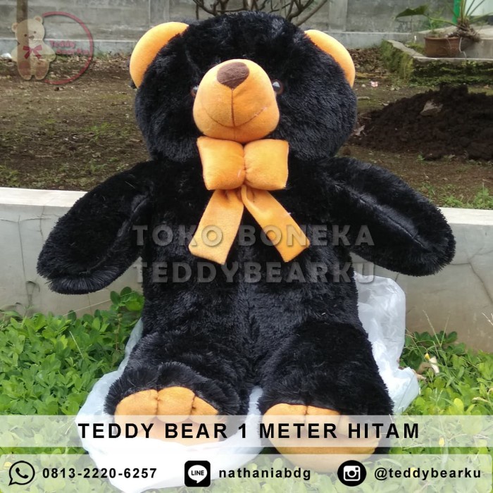 TEDDY BEAR JUMBO 1 METER HITAM KHAS BANDUNG