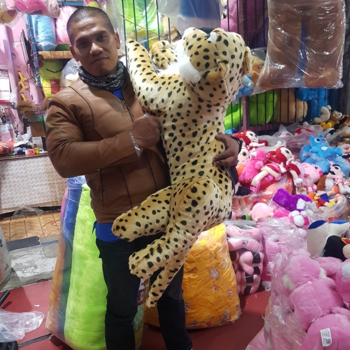 BONEKA SINGA MACAN HARIMAU LION SIMBA TUTUL TOTOL COKLAT JUMBO BESAR U