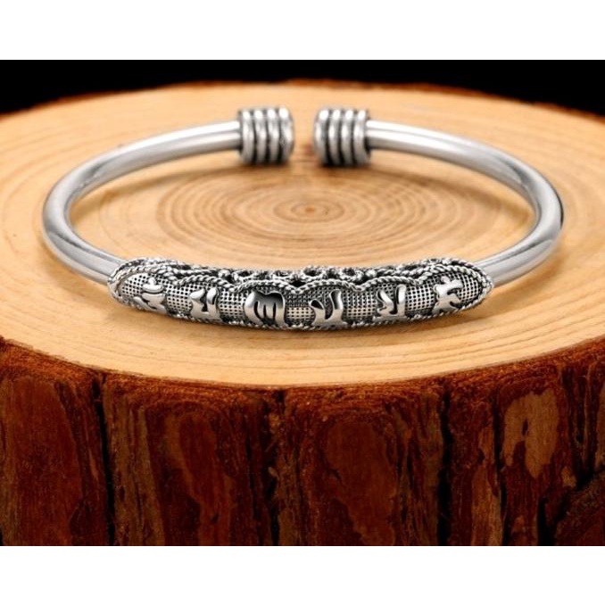 Gelang tangan perak 925 model batik untuk pria & wanita