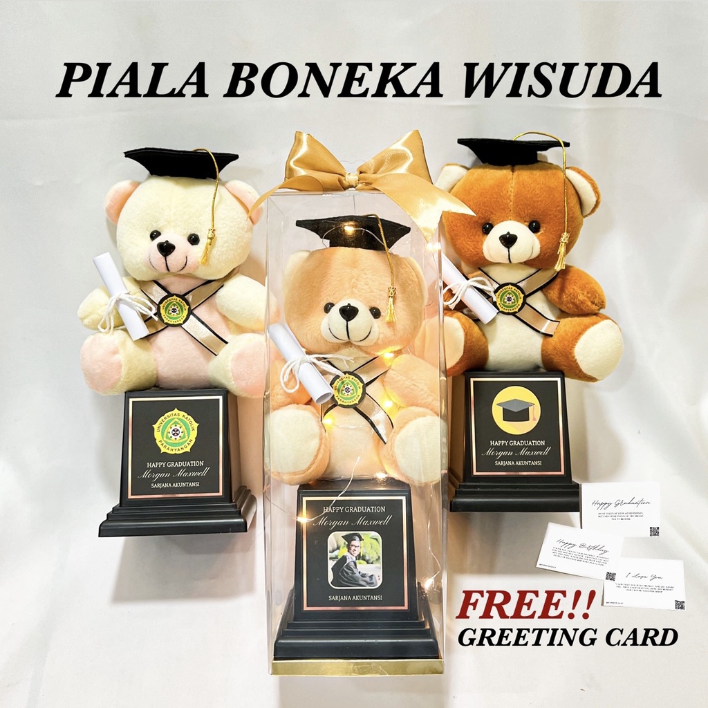 Piala Wisuda / Boneka Wisuda / Boneka Graduation / Piala Boneka Wisuda / Hadiah Wisuda