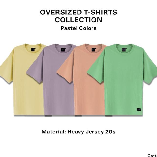 Cotton Goods Kaos Polos Oversize Tebal 20S Pastel Oversized Basic