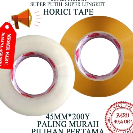 

NFKS1570㊜ MURAH SUPER CLEAR 45mmx200Y LAKBAN BENING DAN COKLAT HORICI TAPE ㊬