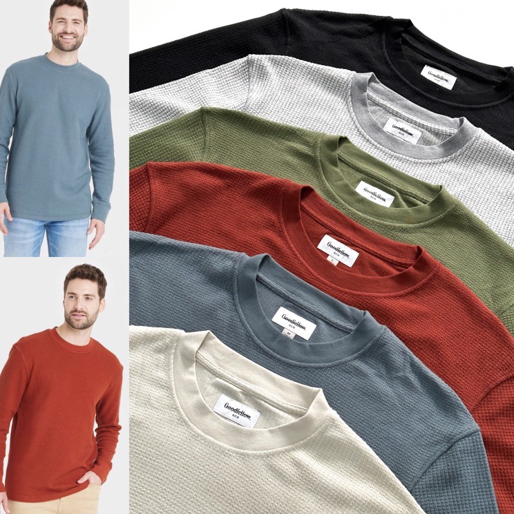 ➡✷ Goodfellow Waffle Textured Long Sleeve T-shirt Baru