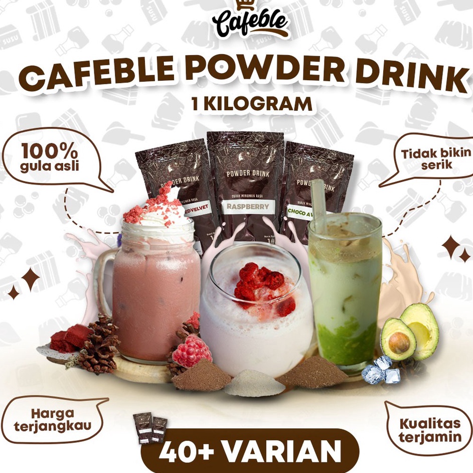 

DZJX5011㊙ Cafeble Bubuk Minuman Premium Kemasan 1 kg ㊍