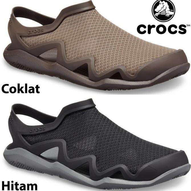 Crocs / Crocs Pria / Sepatu Sandal Crocs / Crocs Swifwater Mesh Wave