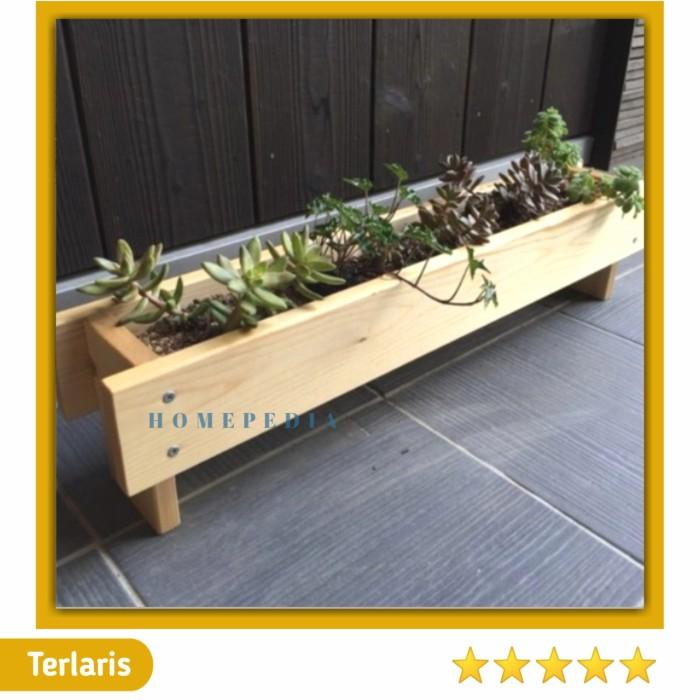 Best Seller Rak Tanaman Hias Panjang / Pot Tanaman / Pot Kaktus Kayu