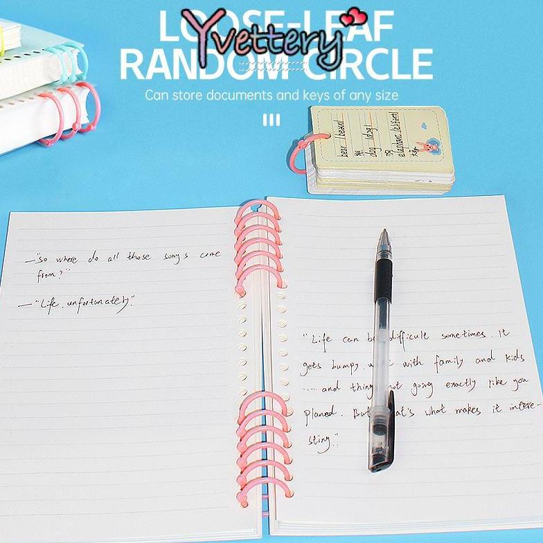 

Potong Harga Cod 32Pcs/Set Notebook Loose Leaf Ring Circle Hinged Binder Easy Ring Craft Calendar Keychain Album Scrapbook Clips / Diy Untuk Album / Kantor / Sekolah Hoops-Yy