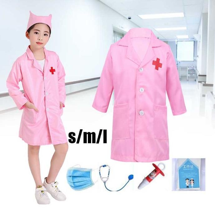 Mainan Baju Dokter Kecil Anak Perempuan Dan Stetoskop