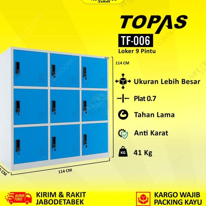 

Topas Tf-006 Loker Besi 9 Pintu Masuk Helem Locker 9 Doors Helm In Pengiriman Cepat