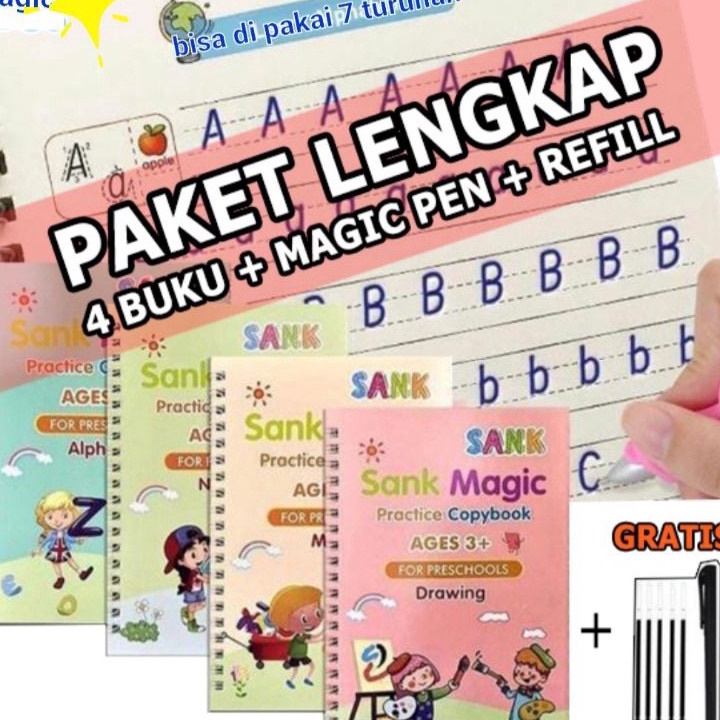 

Diskon 0I8IL Buku Sank Book Magic Sank Magic book 1 Set isi 4 Buku + pulpen G67 ✱Murah Banget