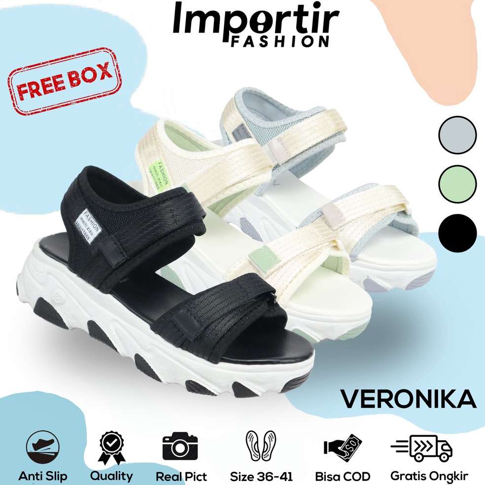 REKOMENDASI. Importirfashion Veronika Sendal Wanita Kekinian Cewek Korea Import Sandal Gunung Premiu