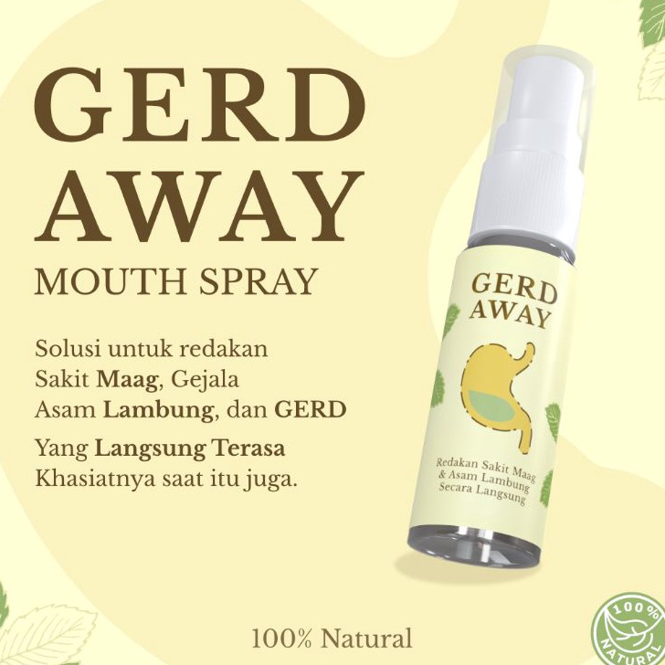 

➵Stok Banyak✹ 6FDAA GERD AWAY Mouth Spray - Obat Herbal Lambung Sakit Maag 100% Natural - Redakan Asam Lambung Secara Langsung - by Hegar Natural K39 ↔Big Sale