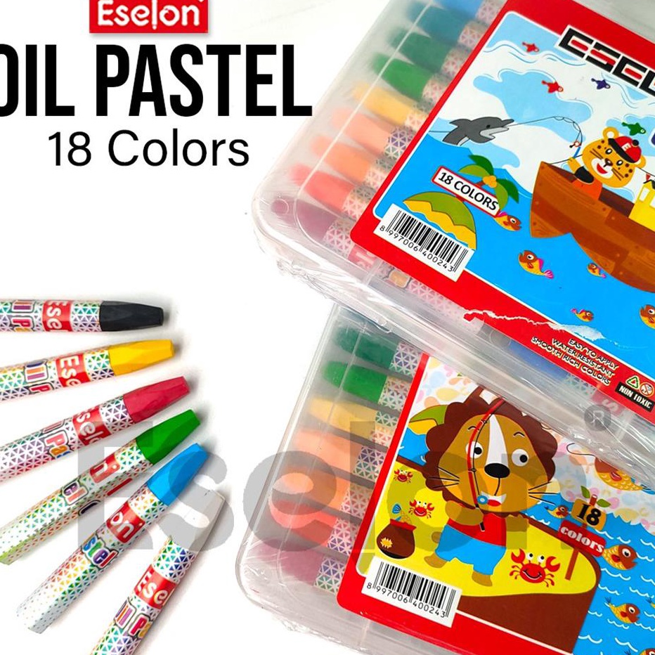 

➡Harga Murah 6QJKR Crayon / Oil Pastel / Crayon Eselon 18 colors T78 ✥Ready Stock